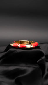 Crimson Red Arc Bangle